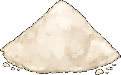 Flour powder illustration